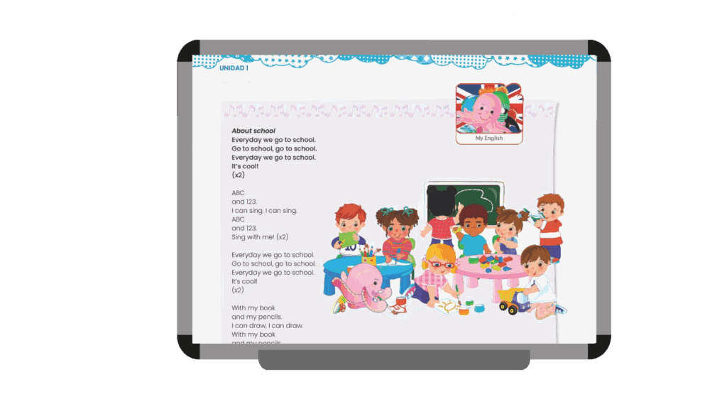 Recursos digitales del proyecto de Educación Infantil Mrs. Picapica para escuelas infantiles bilingües.