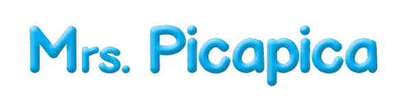 Logotipo de Mrs. Picapica, proyecto educativo para escuelas infantiles bilingües.