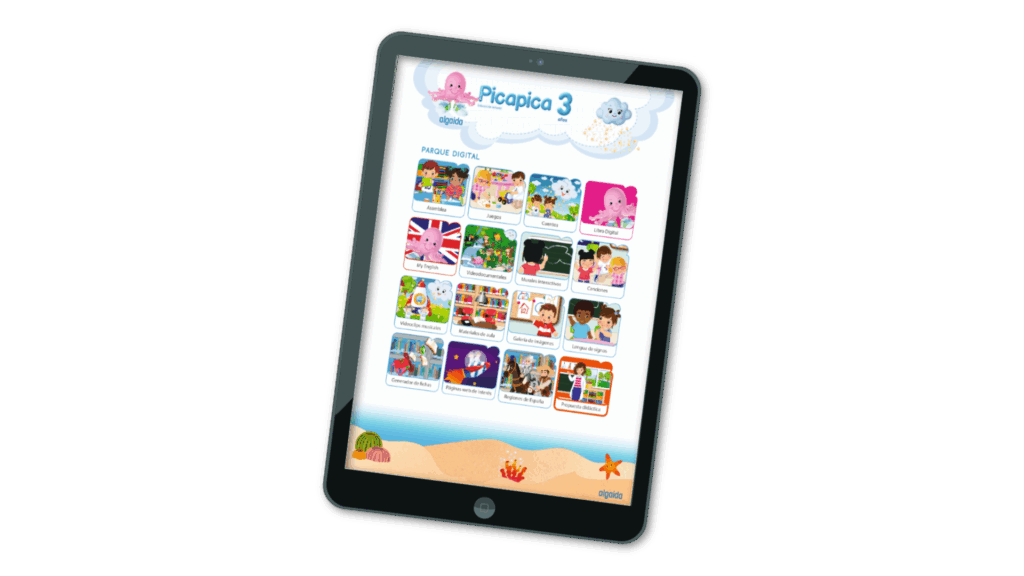 Ejemplo de recursos digitales de Picapica, proyecto educativo para escuelas infantiles.
